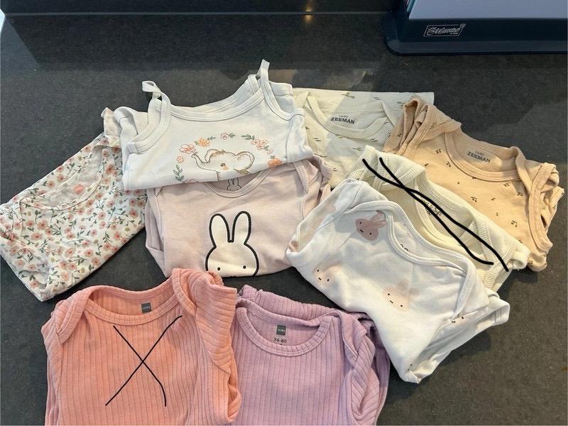 Zomer rompers 1 euro per stuk maat 74/80, Nacht- of Onderkleding, Gebruikt, Meisje, Ophalen of Verzenden
