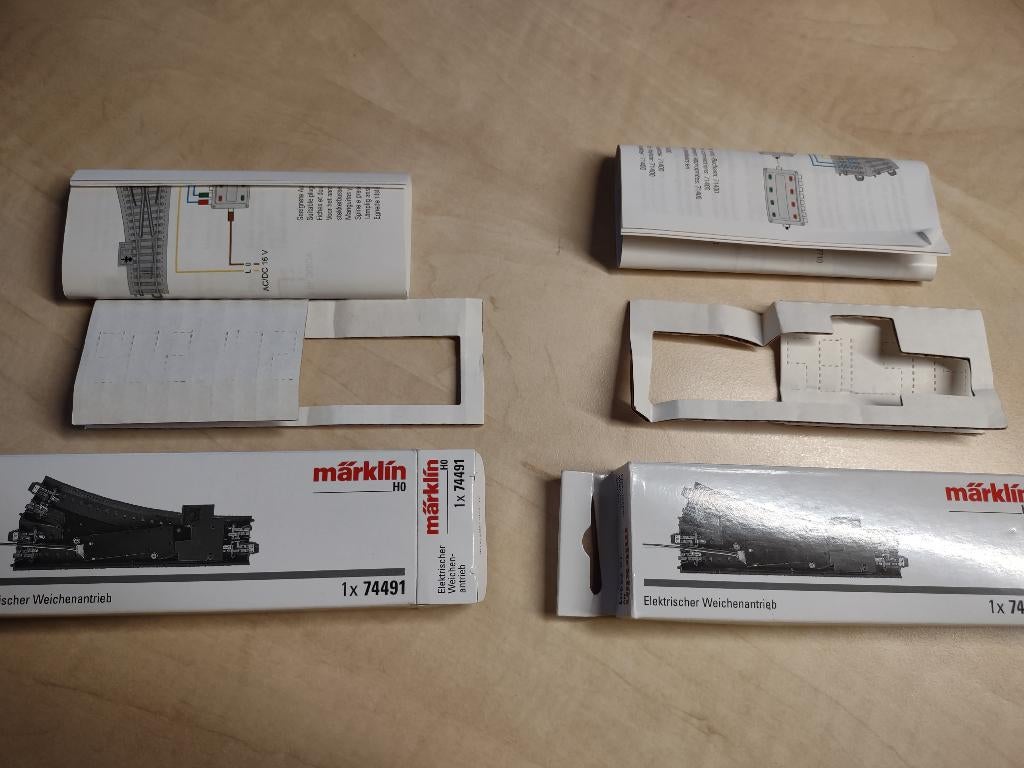 2x originele verpakking Märklin H0 74491 met handleidingen, Gelijkstroom of Wisselstroom, Overige typen, Nieuw, Ophalen of Verzenden