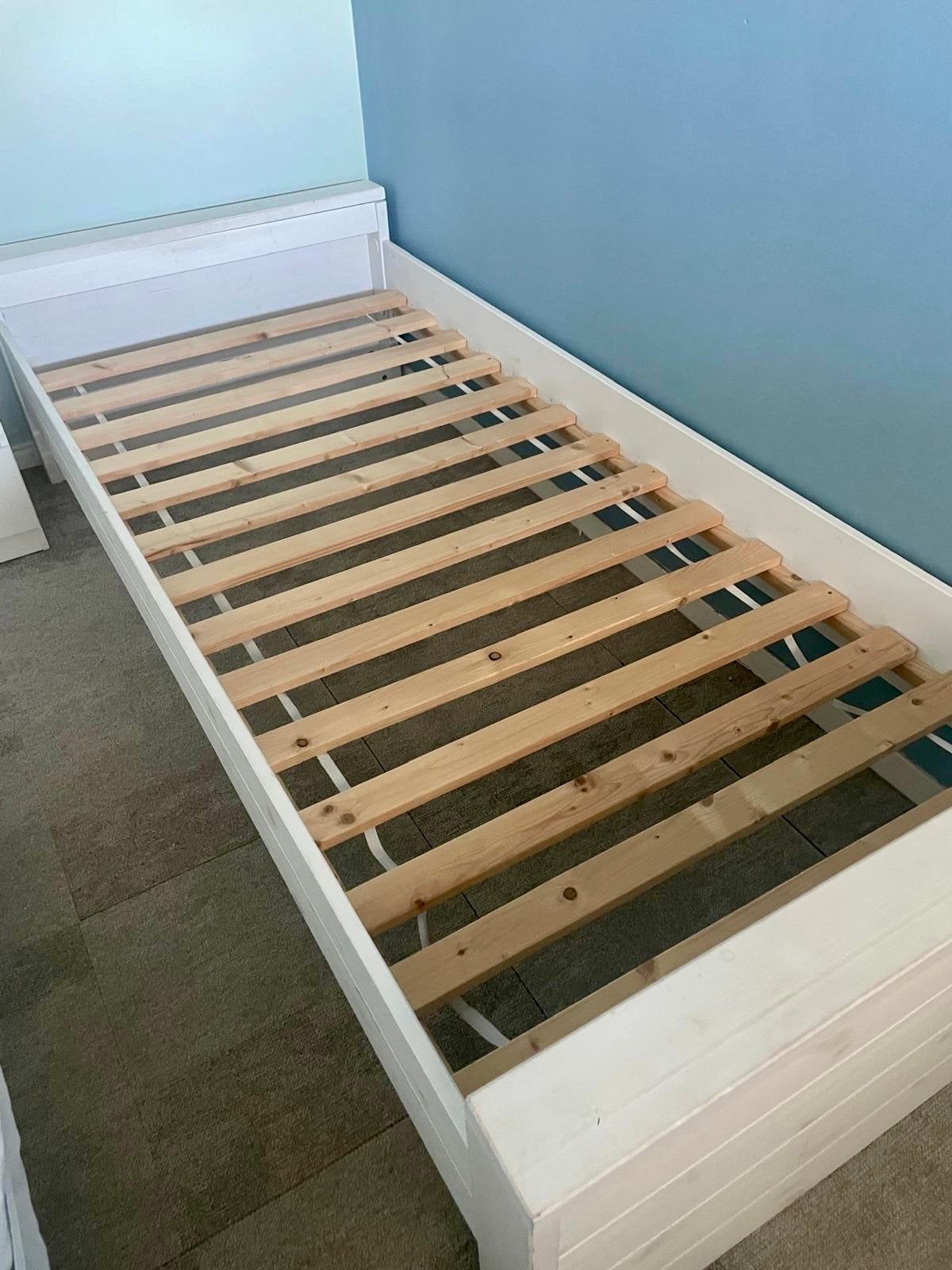 Eenpersoonsbed  (90x200) - Goede staat, Ophalen, 90 cm, Eenpersoons, Wit