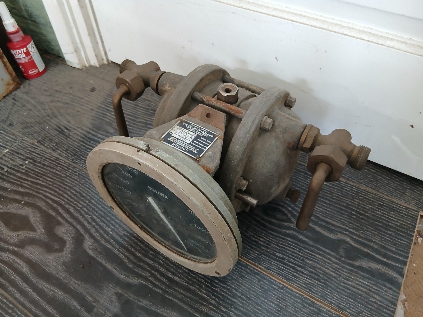 Brons manometer verschildrukmeter, Antiek en Kunst, Ophalen of Verzenden
