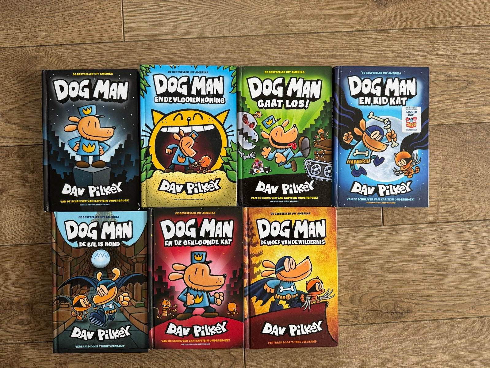 Dog Man boeken - Complete set van 7 hardcover delen, Complete serie of reeks, Ophalen of Verzenden, Zo goed als nieuw