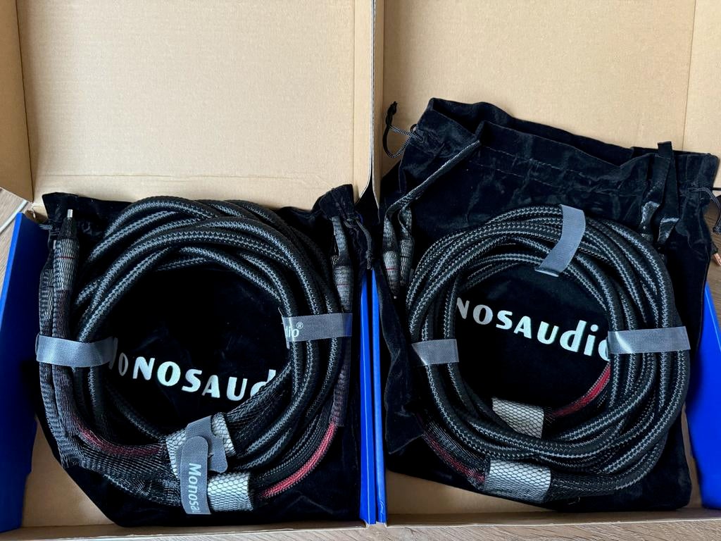 Monosaudio S803S2R speaker kabel set, Ophalen of Verzenden, Zo goed als nieuw, 2 tot 5 meter, Luidsprekerkabel