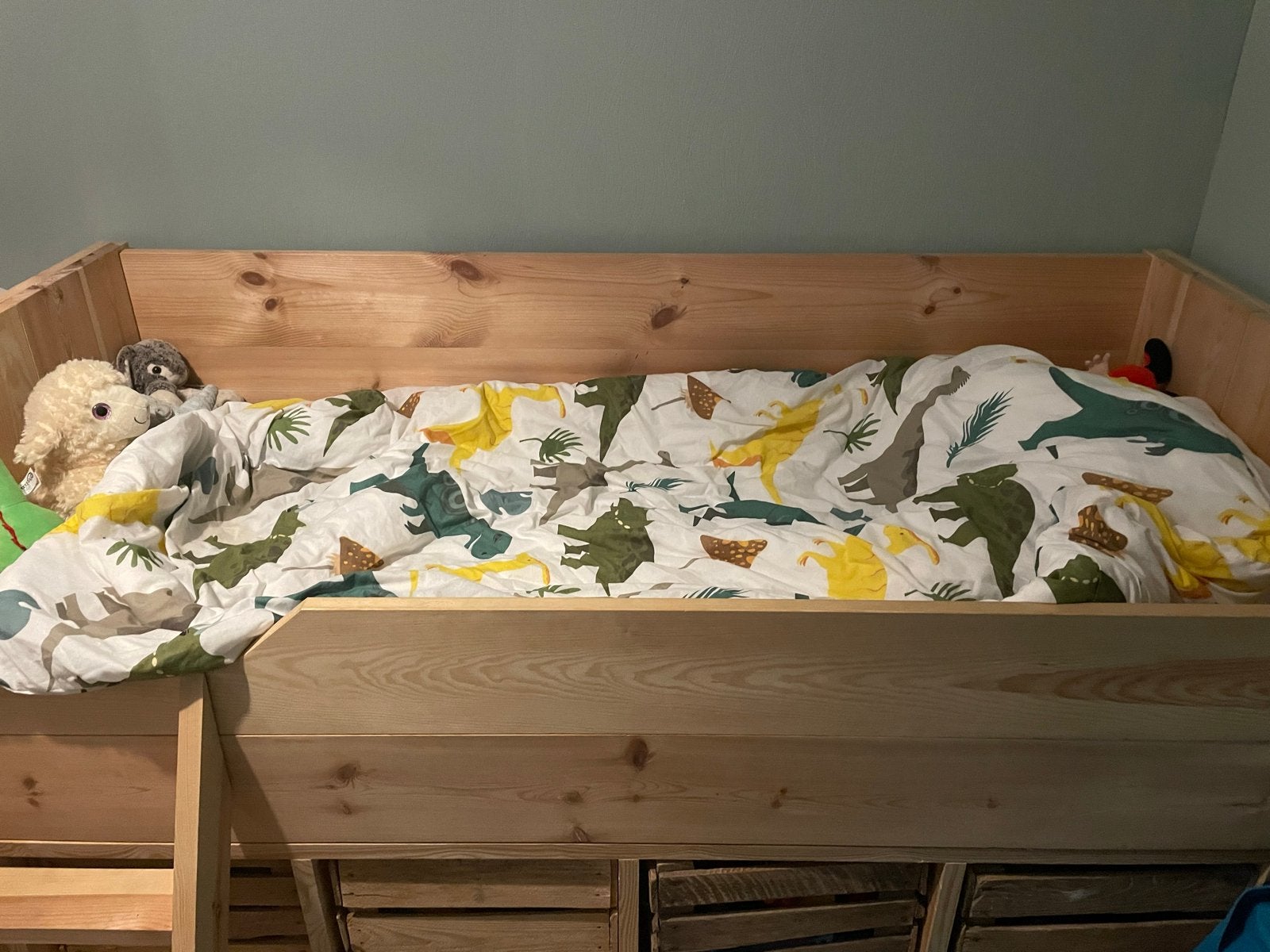 Kajuitbed Jasper 90x200 cm met opbergruimte, Ophalen, 85 tot 100 cm, Zo goed als nieuw, Hoogslaper of Stapelbed