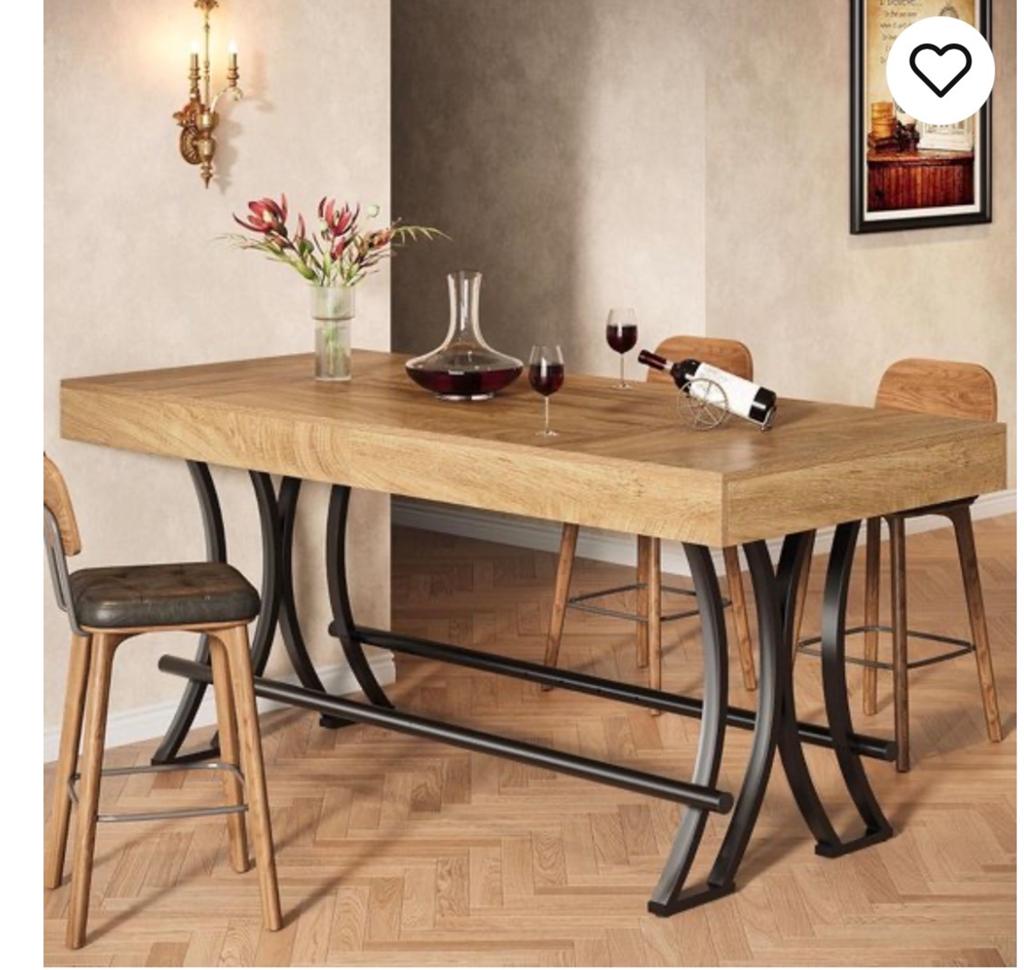 Industriële bartafel met metalen onderstel - 160 cm, Ophalen, Nieuw, 50 tot 100 cm, 150 tot 200 cm