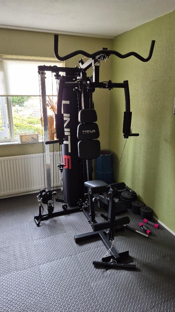 Focus Fitness Unit 6 Homegym – Compleet Krachtstation (70kg), Sport en Fitness, Ophalen, Benen, Krachtstation, Zo goed als nieuw