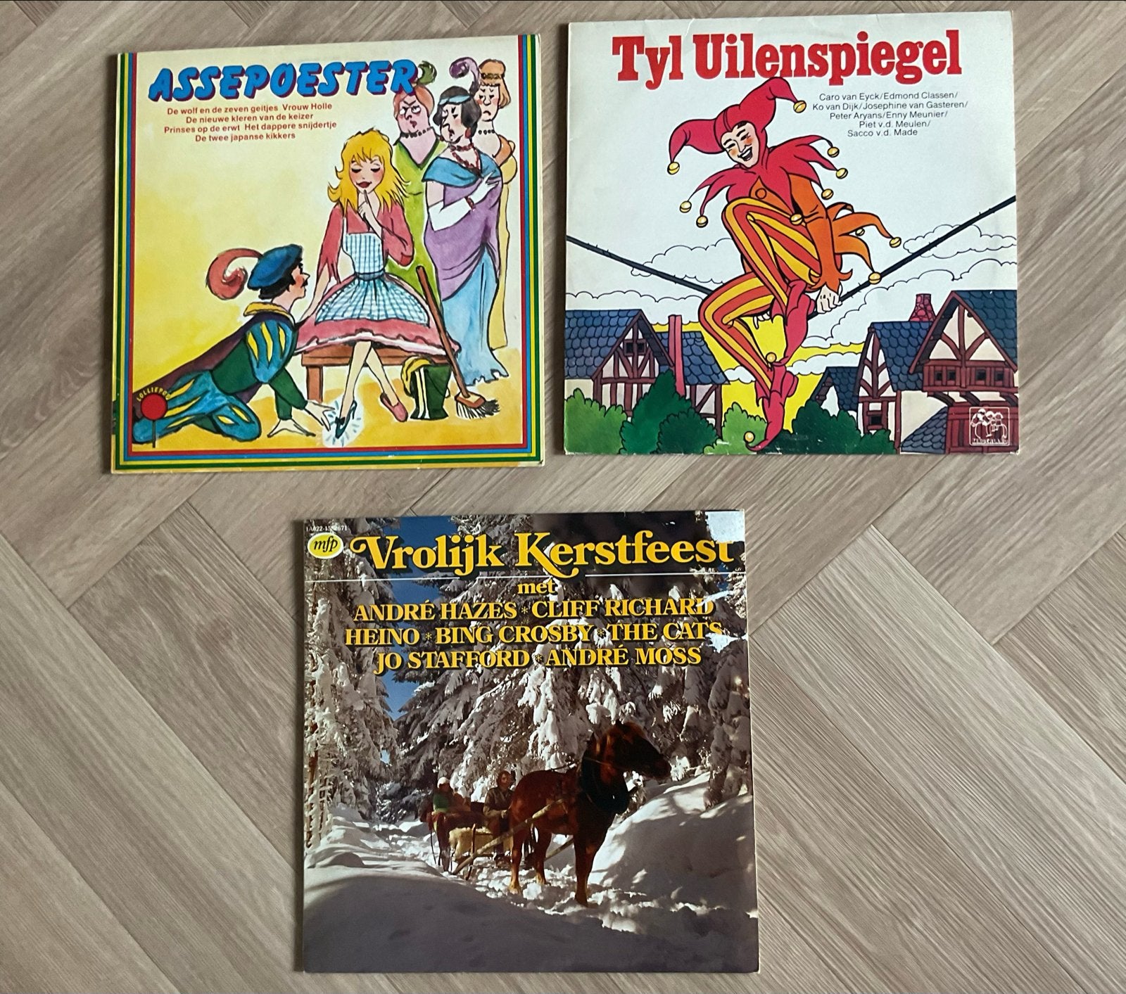 3x Vinyl LP: Assepoester, Tijl Uilenspiegel, Vrolijk Kerstfe, Ophalen of Verzenden, Gebruikt, 12 inch