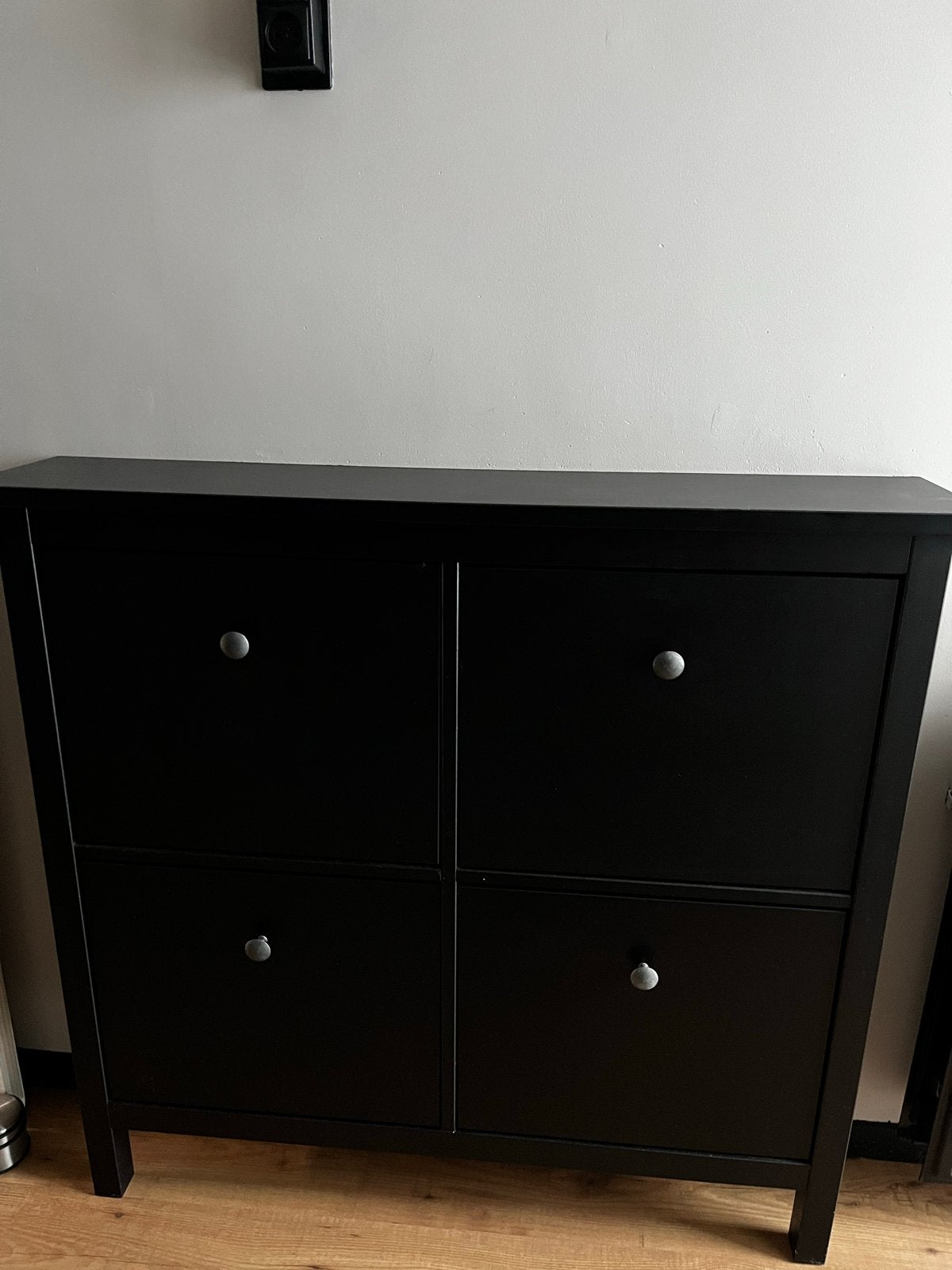 IKEA Hemnes schoenenkast zwart met 4 vakken, Ophalen, Gebruikt