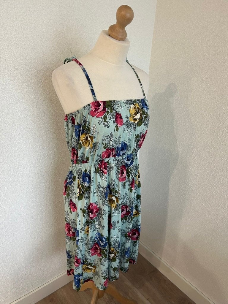King Louie maat M Gave blauwe zomer jurk 508, Maat 38/40 (M), Blauw, Ophalen of Verzenden, Zo goed als nieuw