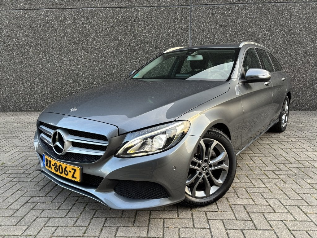 Mercedes-Benz C-Klasse C180 1.6 115KW Aut7 Estate 2017 Grijs, Automaat, Dealer onderhouden, Achterwielaandrijving, 1800 kg
