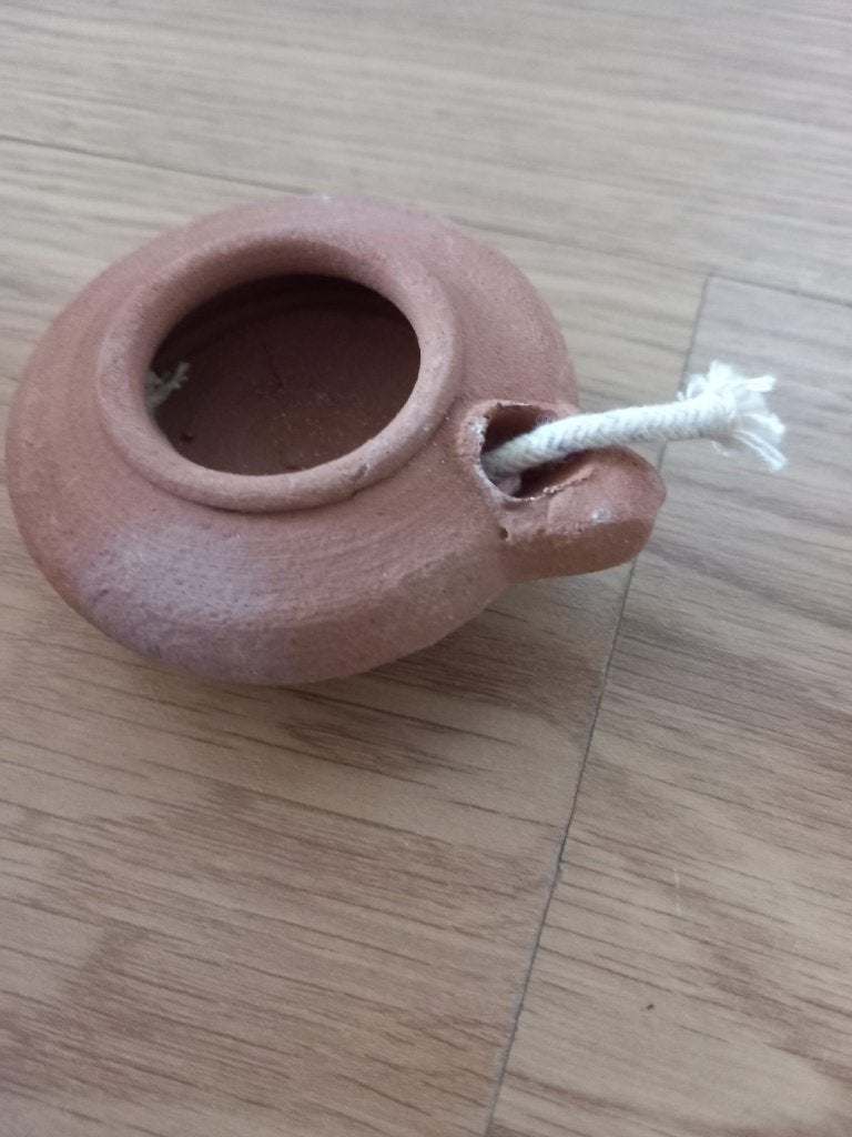 Olielampje met lont, Ophalen of Verzenden, Zo goed als nieuw