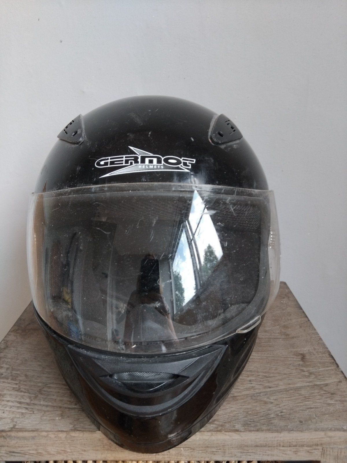 Germot Integraalhelm Zwart - Maat M, Motoren, Overige merken, M, Heren, Ophalen of Verzenden