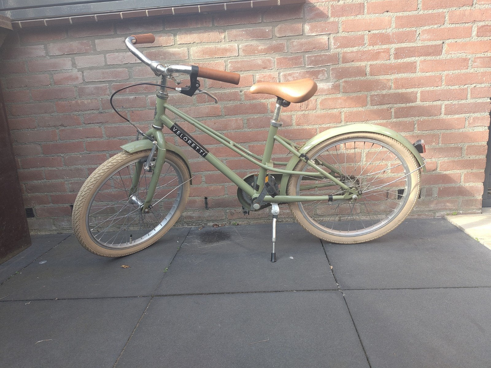 Veloretti Fiets Olijfgroen 20 inch., Terugtraprem, Gebruikt, Staal, Veloretti