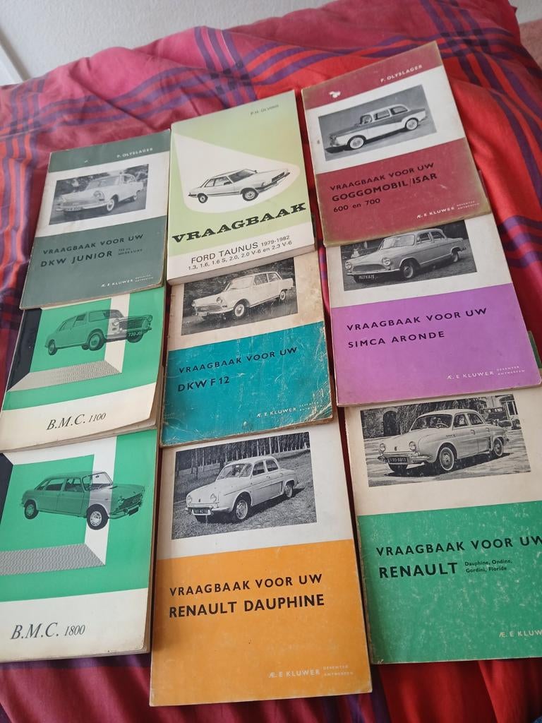 Vraagbaak DKW,  Taunus, BMC,  Renault, Simca en Googomobil, Auto diversen, Handleidingen en Instructieboekjes, Ophalen of Verzenden