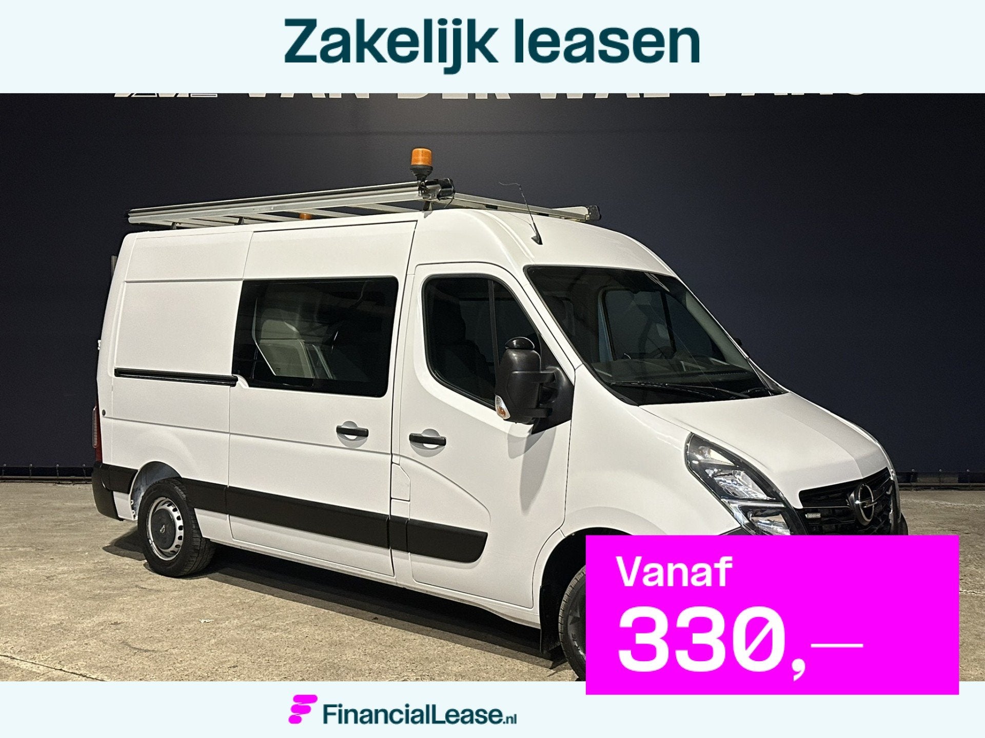 Opel Movano 2.3 Turbo 150pk L2H2 Dubbele Cabine Inrichting E, Auto's, Bestelauto's, Bedrijf, Lease, Financial lease, ABS, Achteruitrijcamera