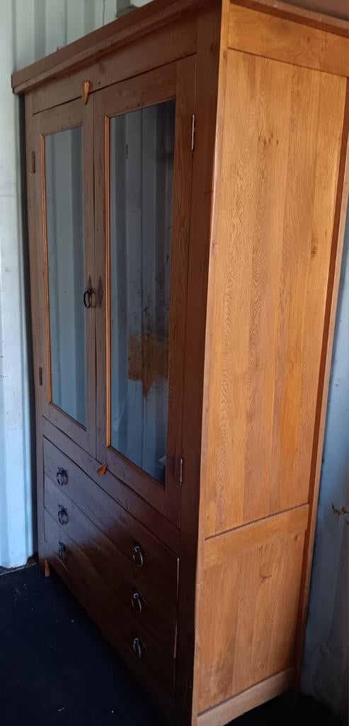 Kast, eettafel, salontafel en dressoir met spiegel eiken, Ophalen