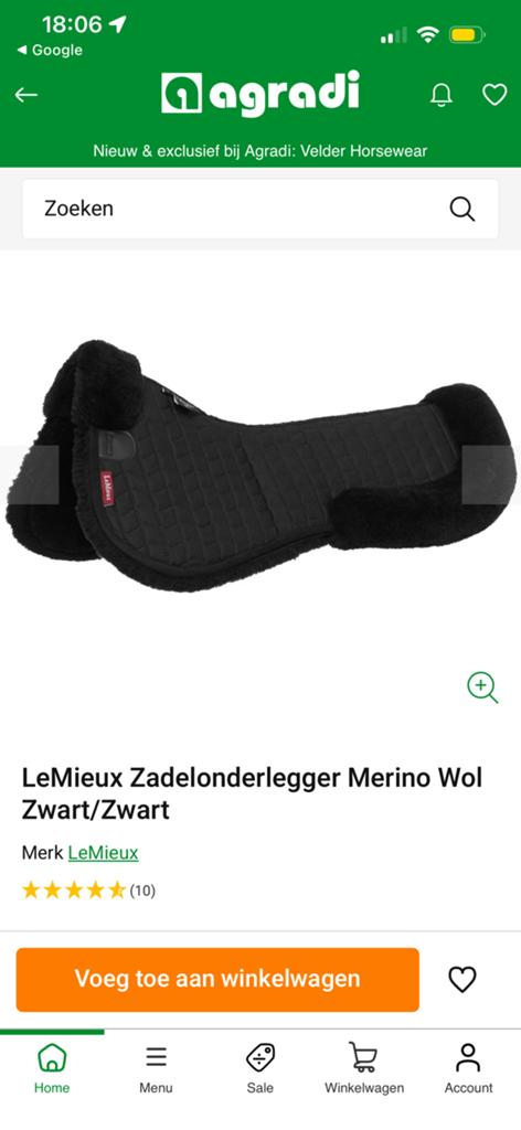 Lemieux zadelonderlegger NIEUW!, Dieren en Toebehoren, Ophalen of Verzenden, Nieuw