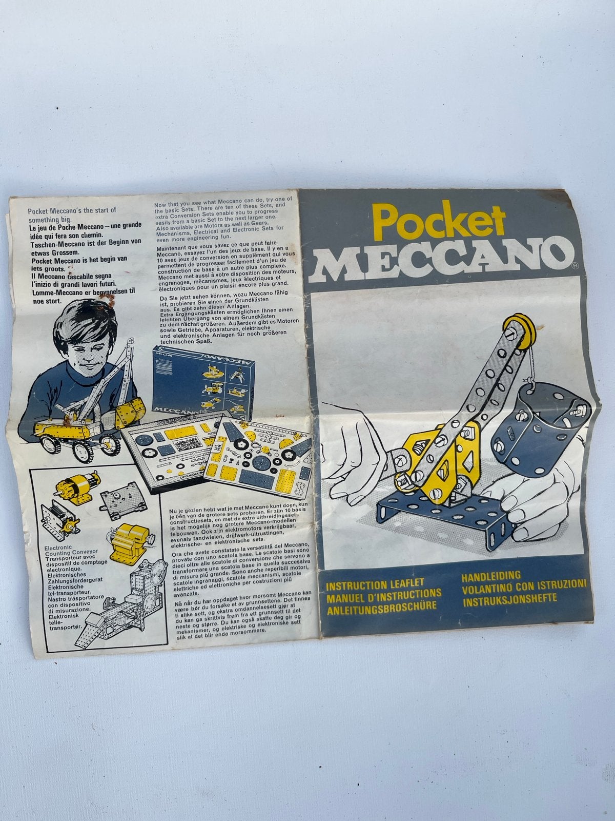 Vintage Pocket Meccano Instructieboekje, Ophalen of Verzenden