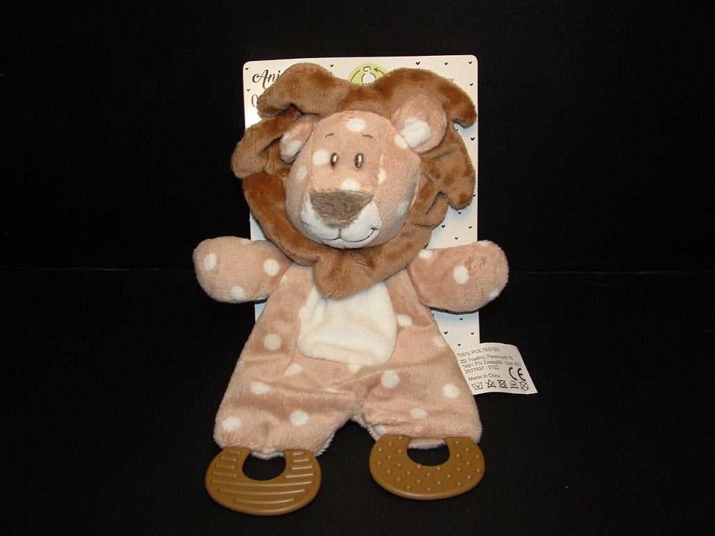 ZDT LEEUW KNUFFELDOEK VELOURS BEIGE MET WITTE STIPPE, Verzenden, Nieuw, Overige typen