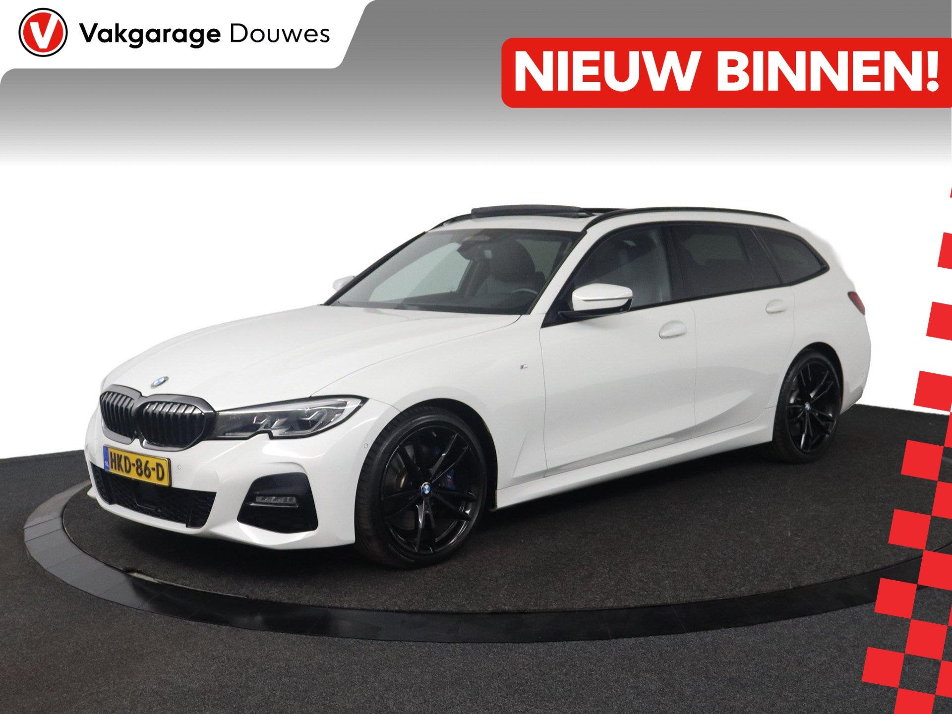 BMW 3-serie Touring 330d xDrive High Executive |Leer|Pano|, Automaat, 2993 cc, Automatische klimaatregeling, Wit