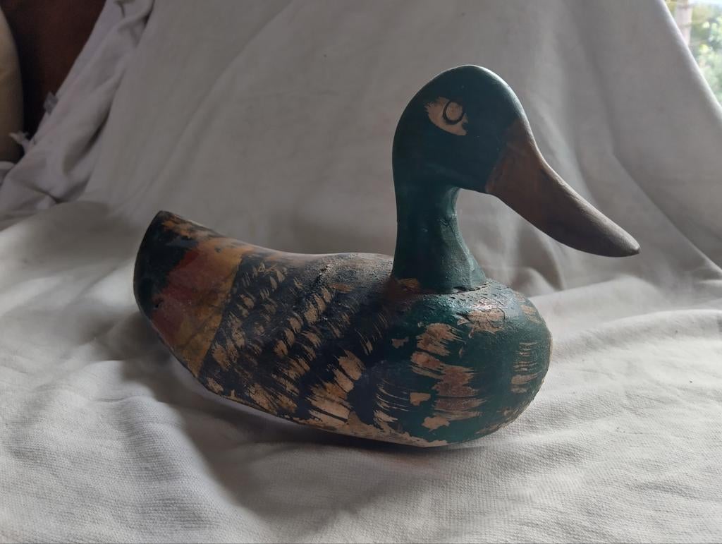 Antieke lokeend, Antiek en Kunst, Ophalen of Verzenden