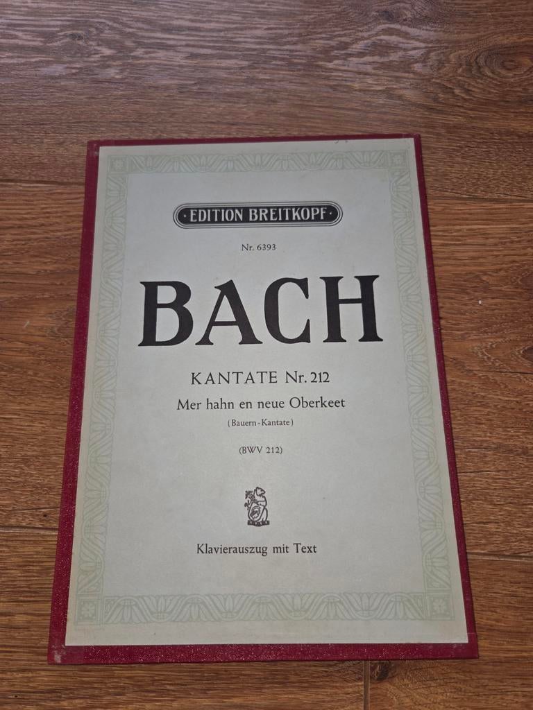 Bach Kantate Nr. 212 "Mer hahn en neue Oberkeet" (BWV 212), Ophalen of Verzenden