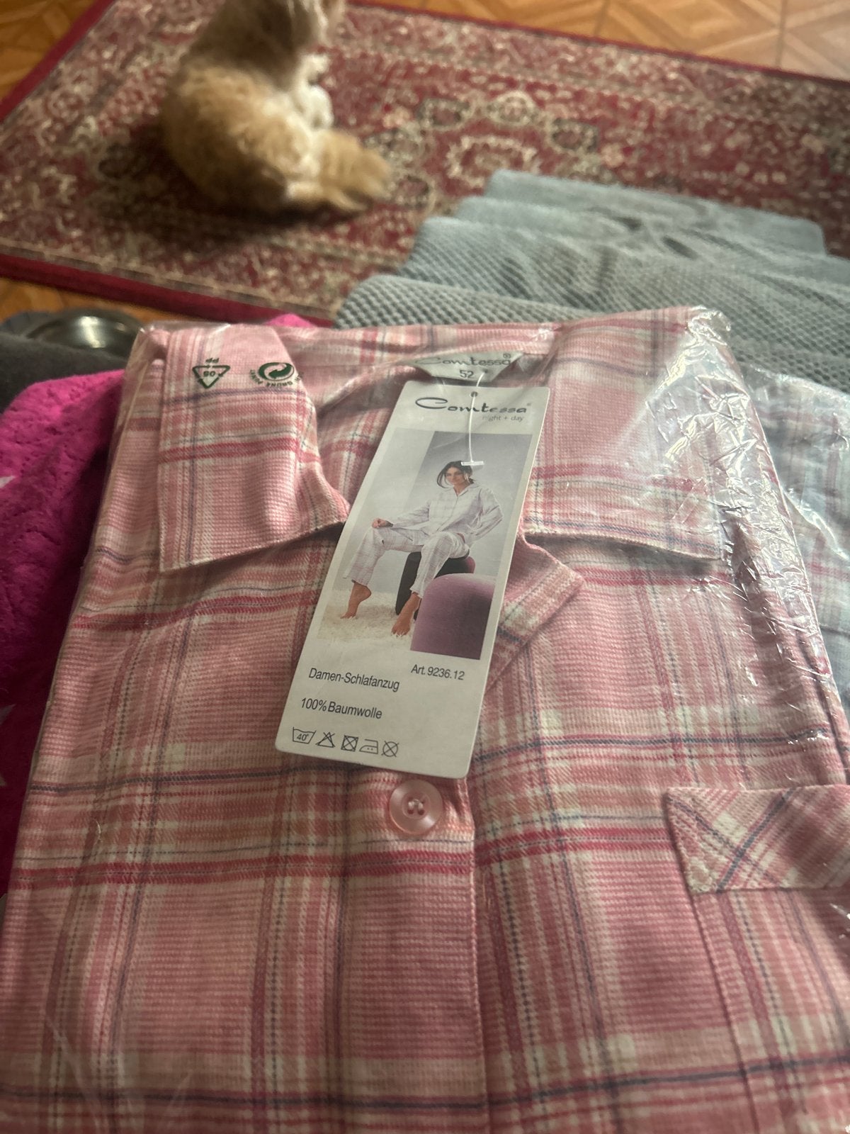 2 Nieuwe Comtessa Pyjama's Maat 52 (XL) - Blauw & Rood, Kleding | Dames, Ophalen of Verzenden, Nieuw, Maat 46/48 (XL) of groter