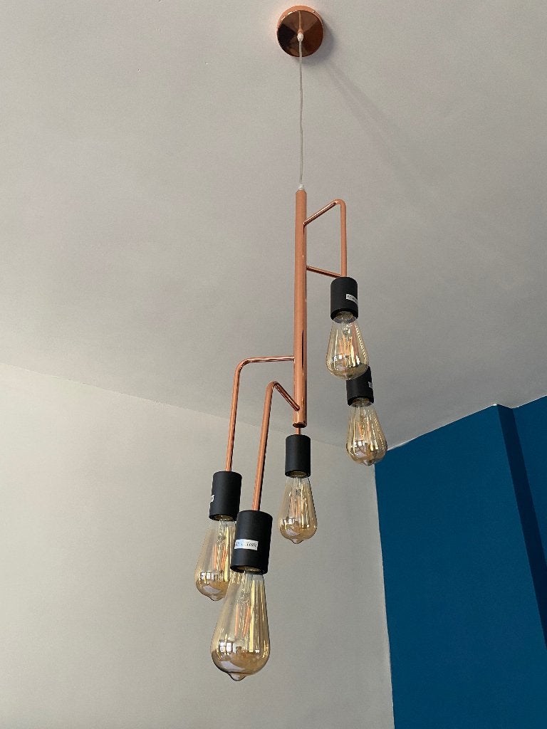 NIEUW: Chericoni metalen hanglamp koper rosegoud rose goud, Huis en Inrichting, Lampen | Hanglampen, Nieuw, Ophalen of Verzenden