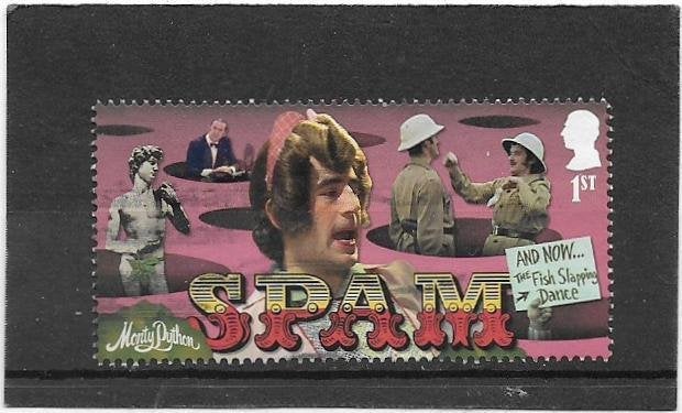 Engeland 2025 Monty Python – Spam, Verzenden, Gestempeld
