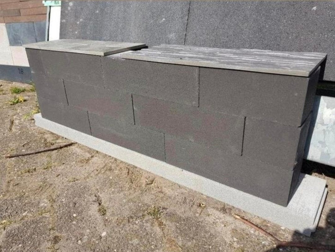 Stapelblokken antraciet 29,7x9,7x8,8cm NU €1,25pst! S-partij, Blok, Nieuw, Ophalen of Verzenden, Minder dan 25 cm