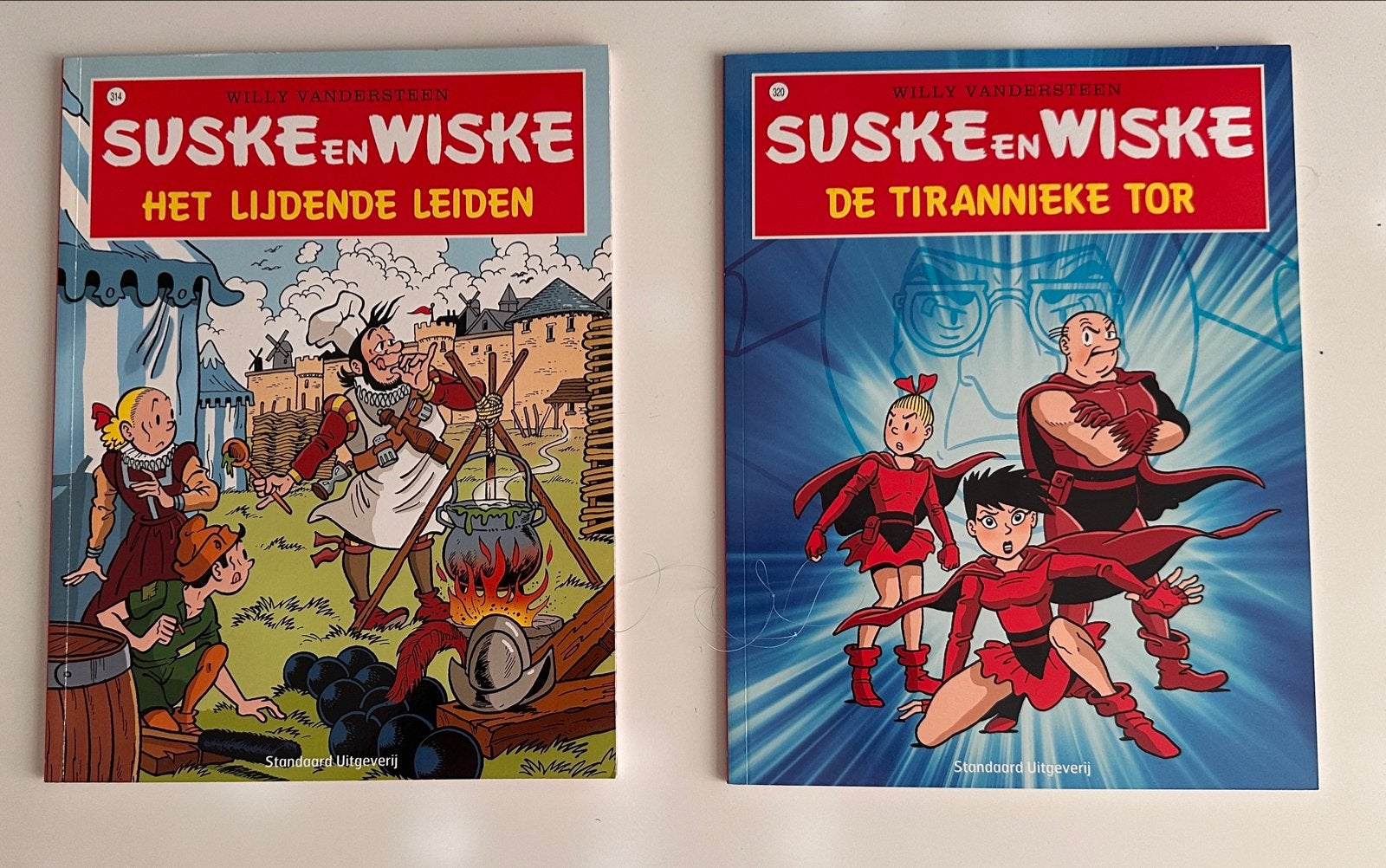 Suske en Wiske: 314.Het Lijdende Leiden 320De Tirannieke Tor, Meerdere stripboeken, Ophalen, Zo goed als nieuw