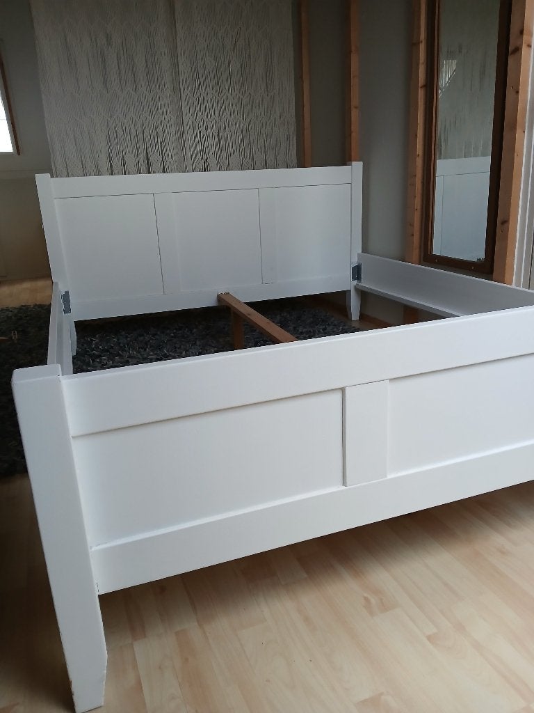 Tweepersoons bed 160x200, Ophalen, Gebruikt, Wit, Tweepersoons