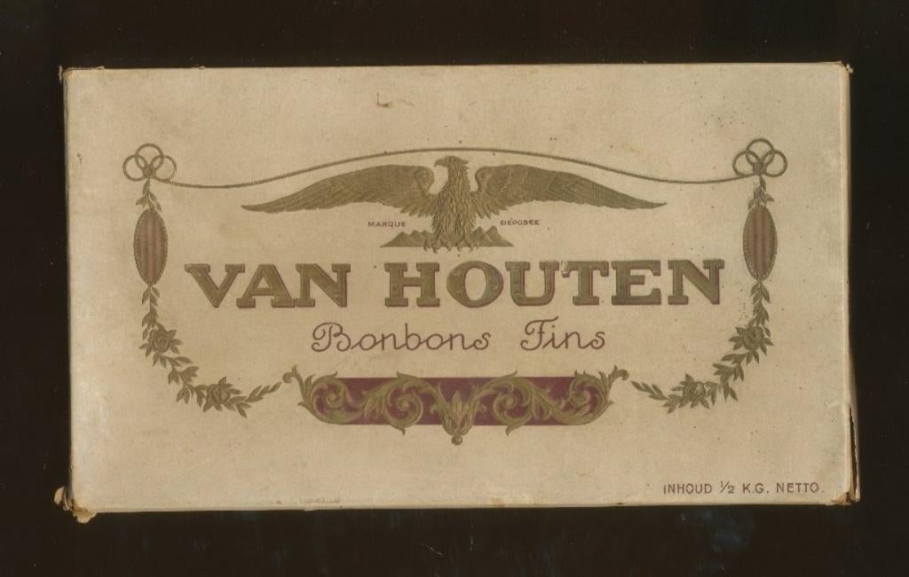 Vintage Kartonnen doos Van Houten Bonbons, Ophalen of Verzenden
