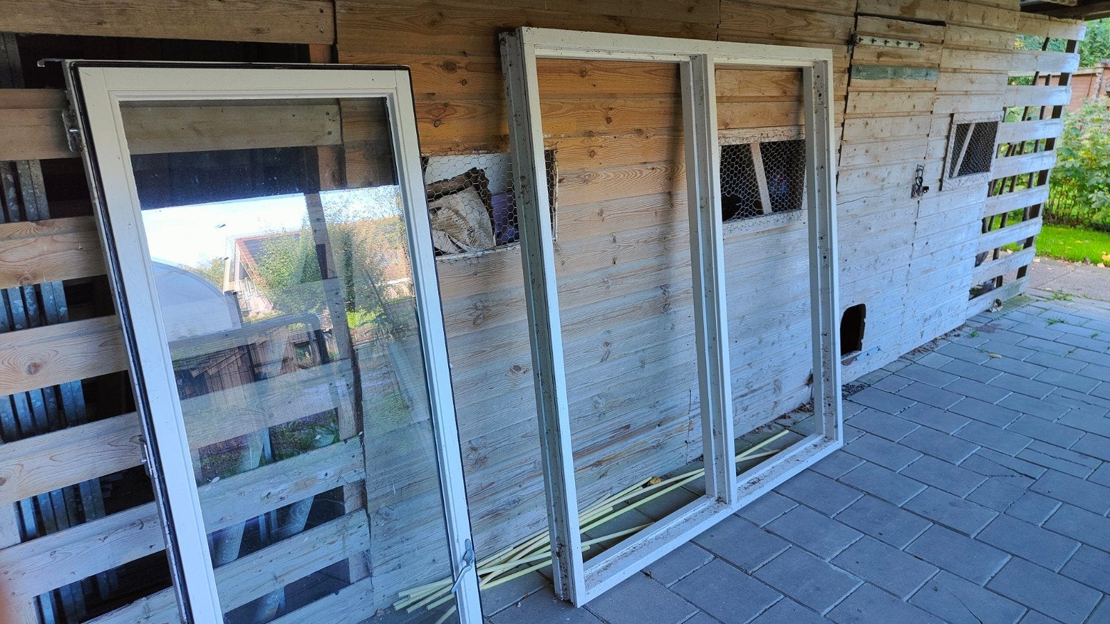 hardhouten kozijn met dubbel glas, Raamkozijn, 75 tot 150 cm, Hout, Ophalen