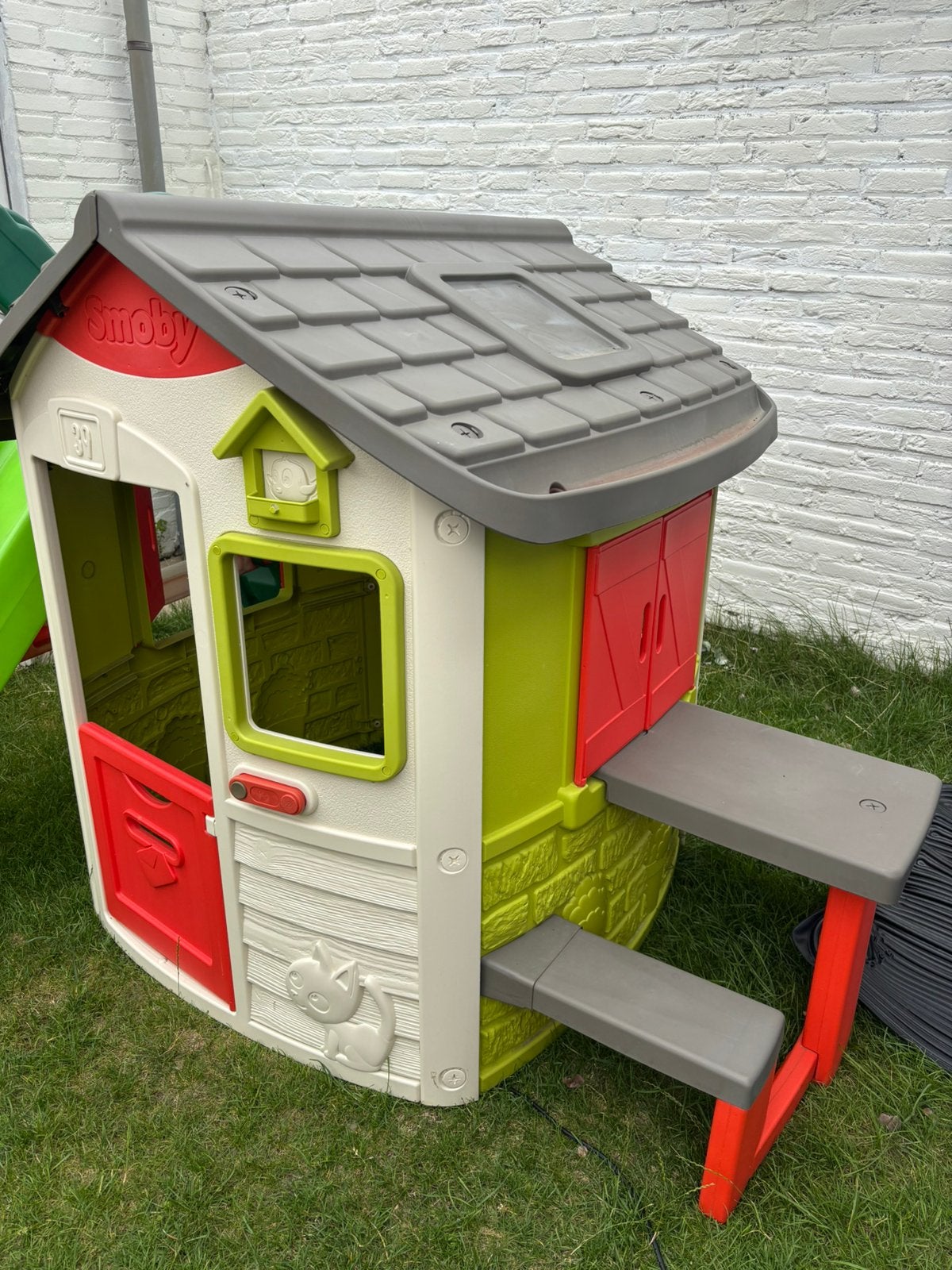 Smoby speelhuisje met picknicktafel, Ophalen, Zo goed als nieuw, Kunststof