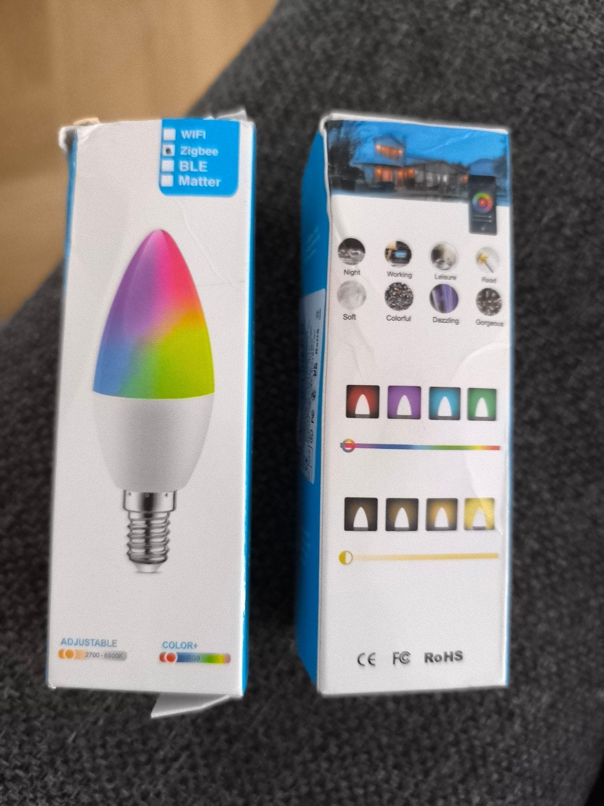 2x E14 WiFi RGB Smart Lampen voor Tuya/Smartlife App, Overige merken, Kunststof, Meerkleurig, E14 (klein)