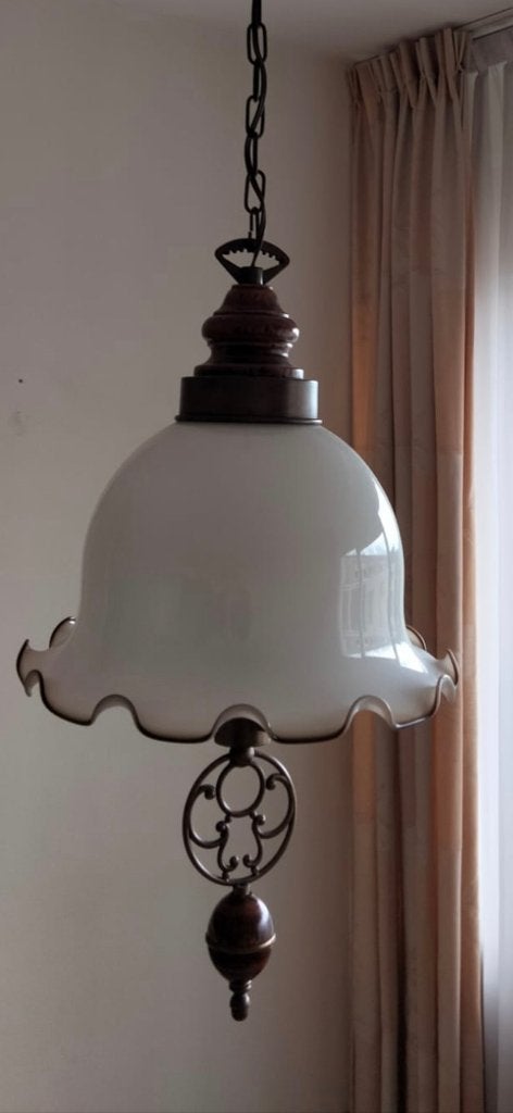 Hanglamp NIEUWSTAAT, Ophalen, Zo goed als nieuw, Glas