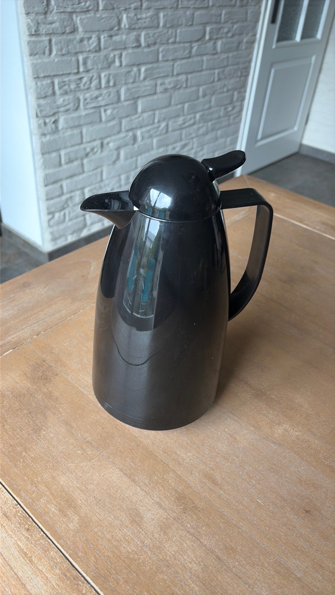 Thermoskan 1 liter zwart, Ophalen, Zo goed als nieuw