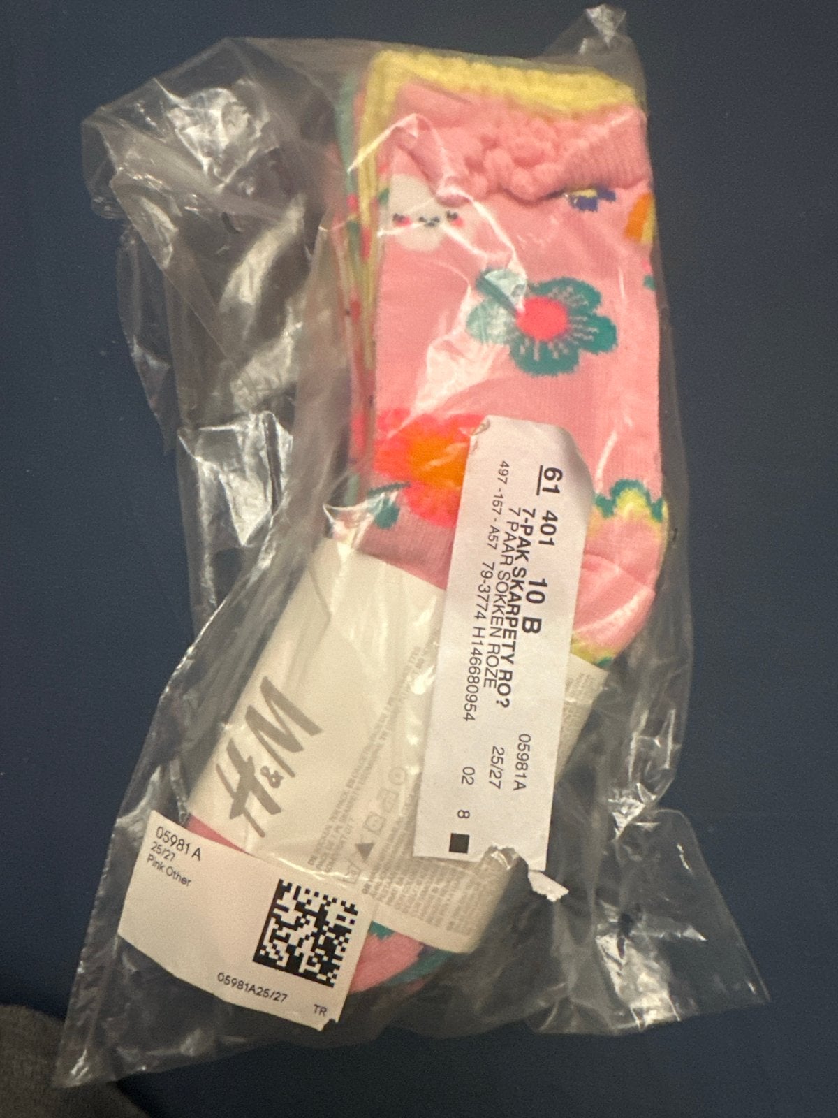 H&M 7-pack sokken maat 25/27 - Nieuw, Ophalen of Verzenden, Nieuw, Meisje, Sokjes