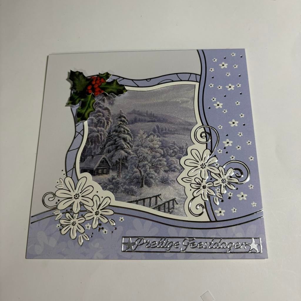 Parelmoer kerstkaart 3, Ophalen of Verzenden, Zo goed als nieuw, Overige thema's