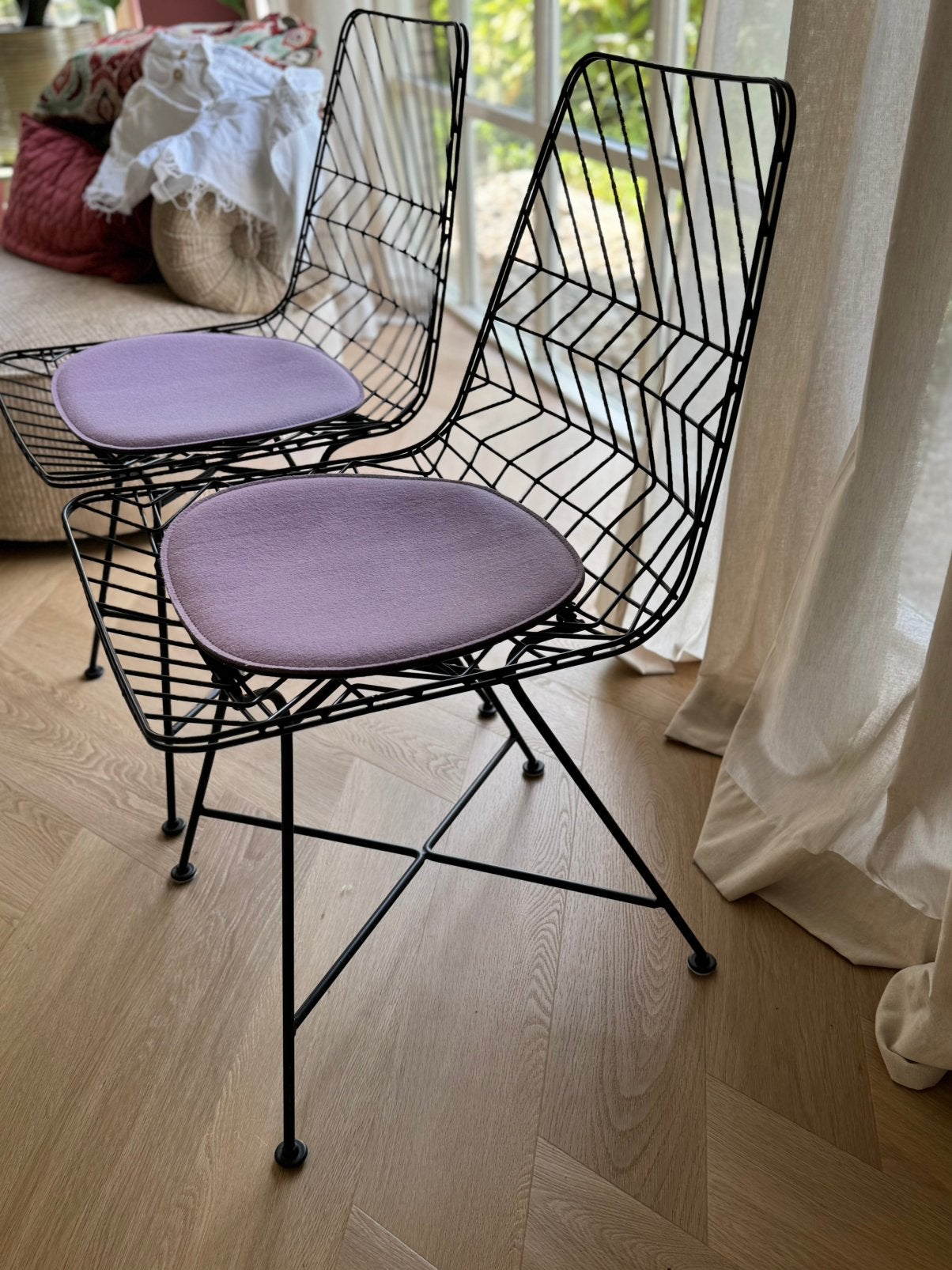 Hk living draadstoel, wire chair (2 stuks), Ophalen, Twee, Zwart, Zo goed als nieuw