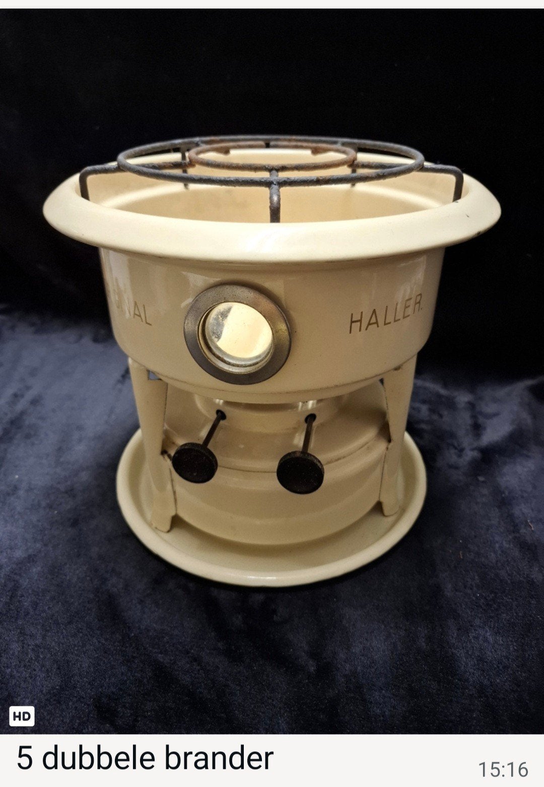 Vintage Haller met dubbele brander, Ophalen of Verzenden