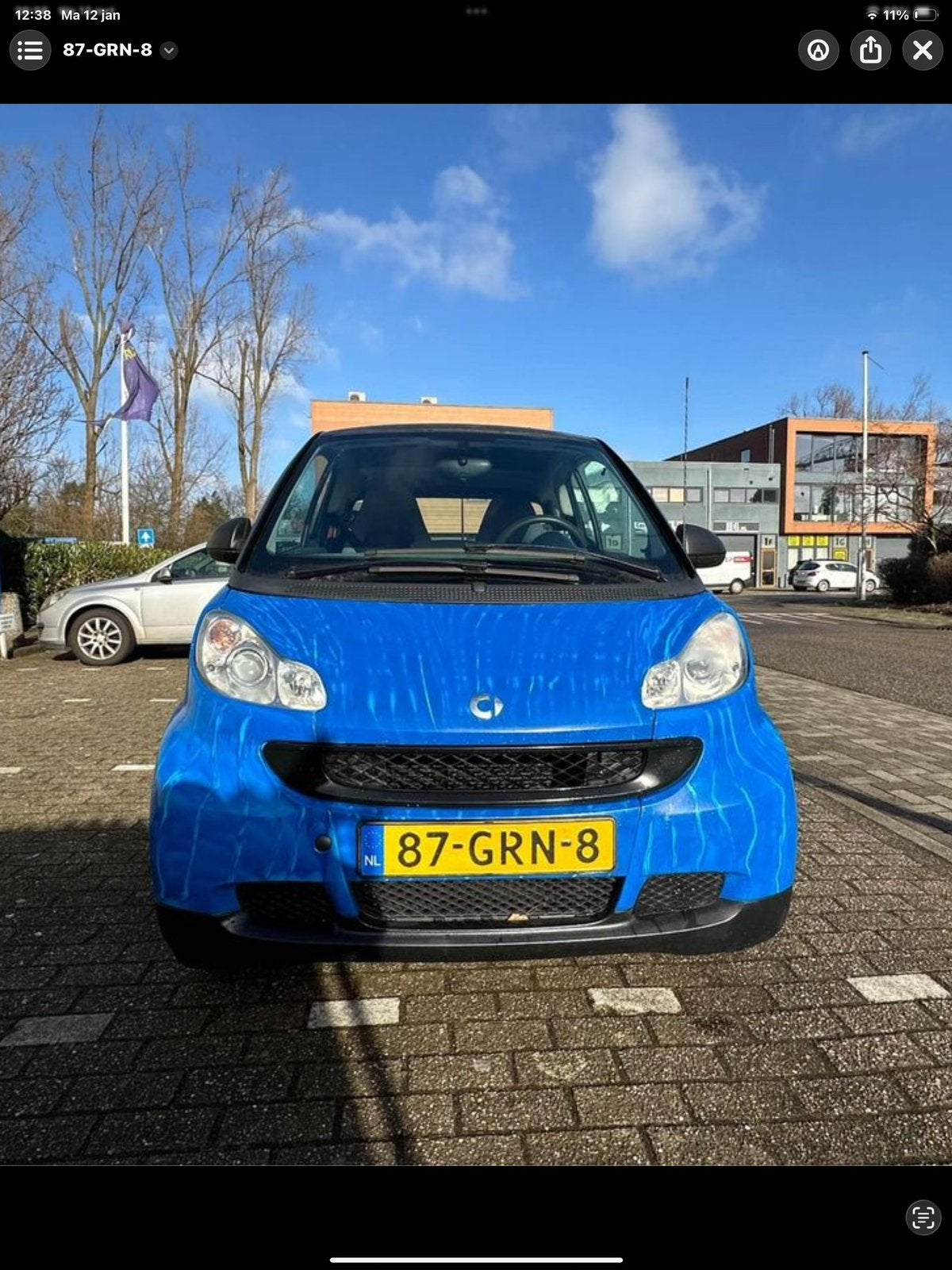 Smart 451 cabrio 2008, Auto's, Mercedes-Benz, Euro 6, 160 pk, Zwart, Bedrijf