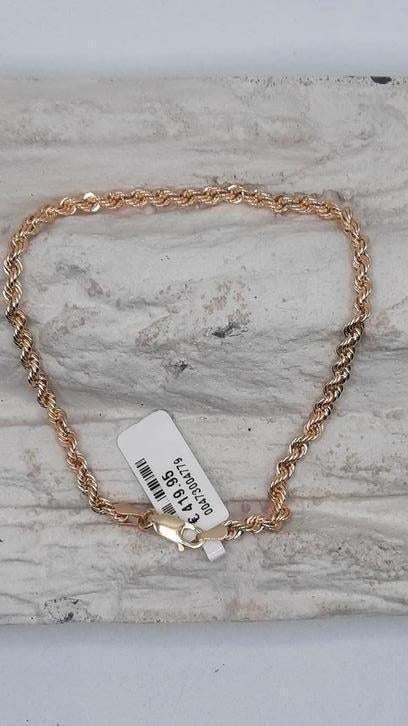 gouden rope armband 14kt, Www.bredajuwelier.nl, Nieuw, Ophalen of Verzenden, Www.bredajuwelier.nl