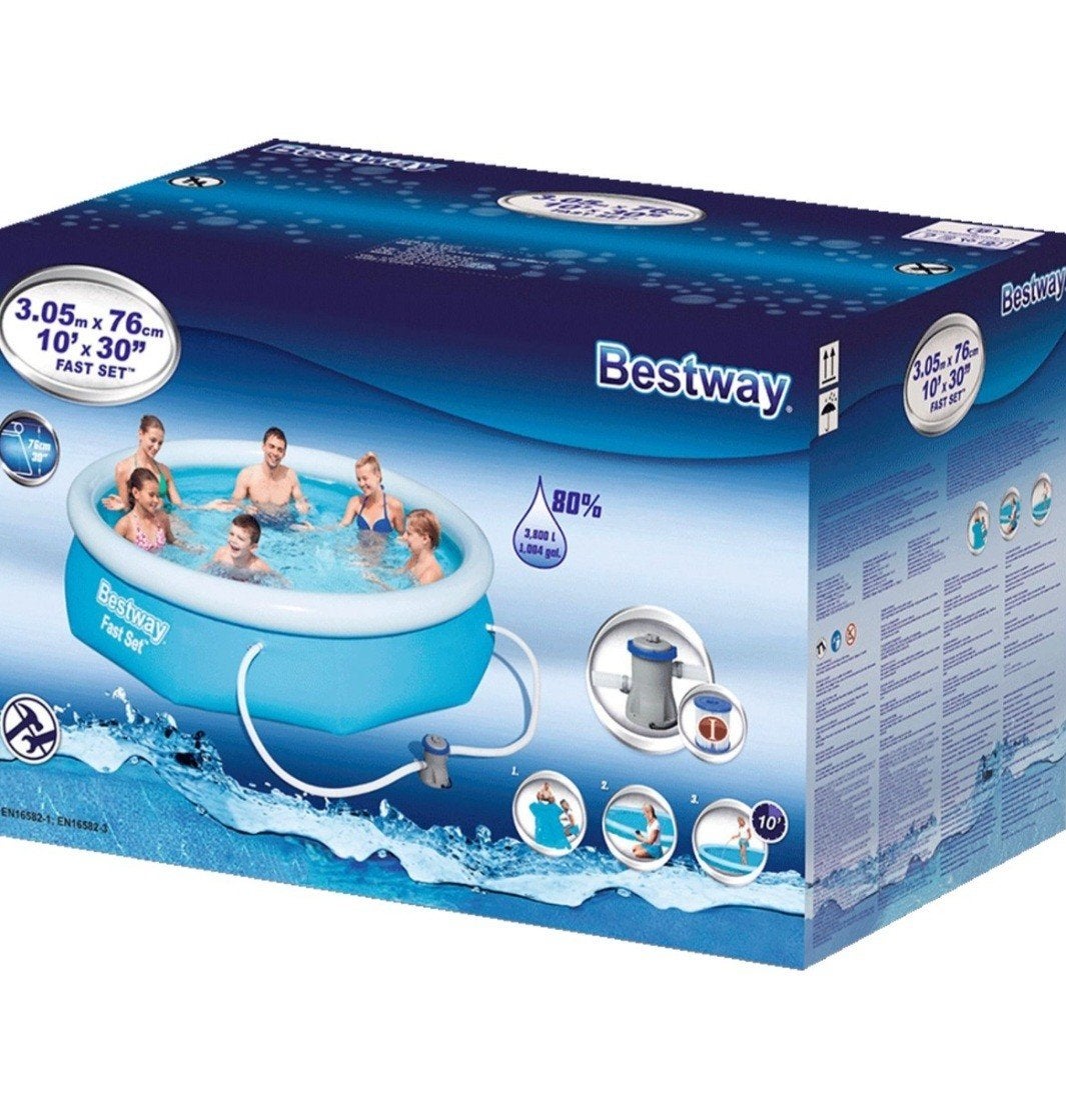 Bestway zwembad rond  nieuw, Minder dan 80 cm, Rond, 300 cm of meer, Ophalen of Verzenden
