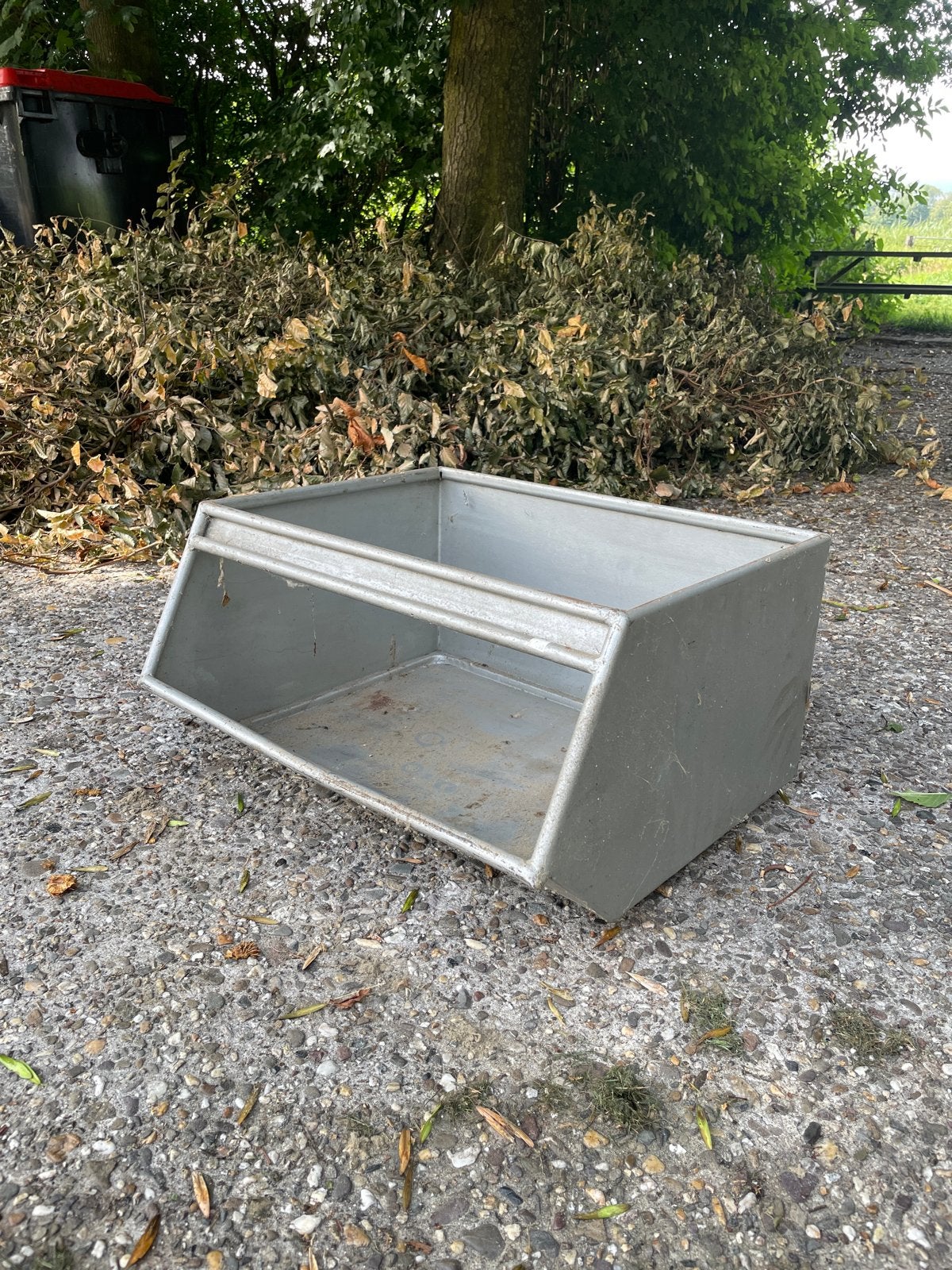 Industriële vintage metalen magazijnbakken - stapelbaar, Ophalen, Gebruikt, Bak of Kist, Minder dan 35 cm