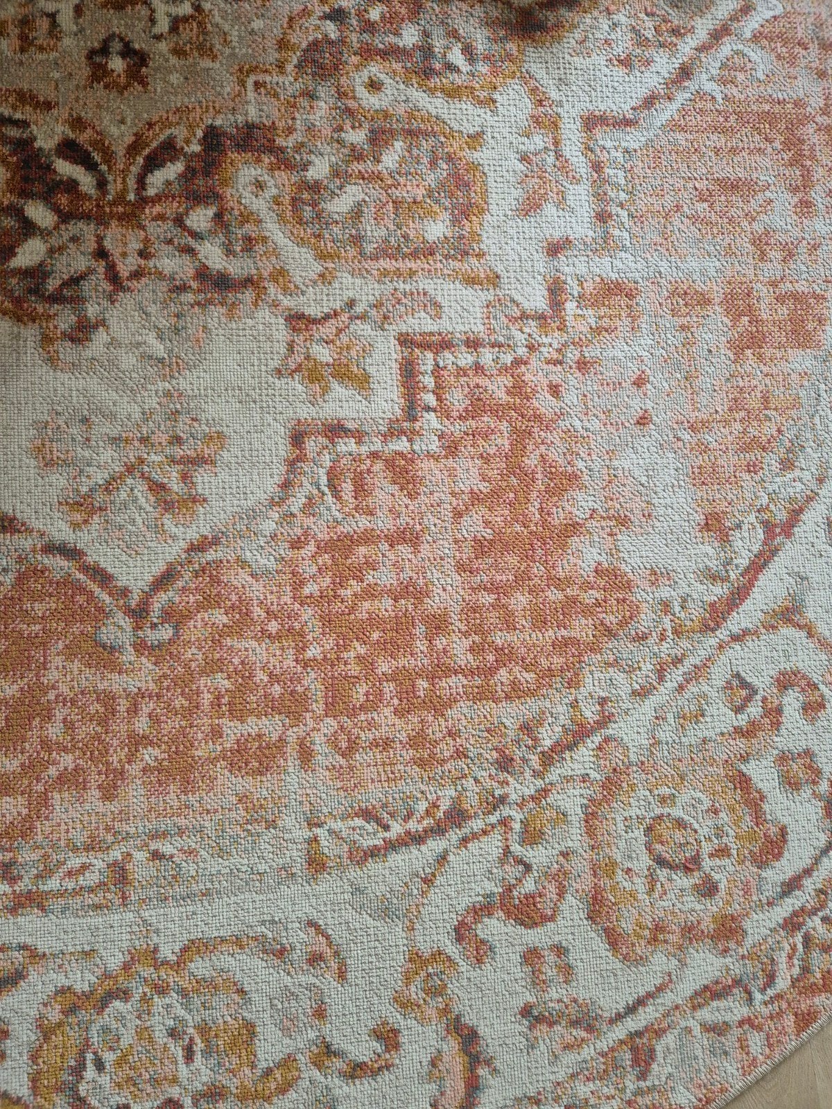 Rond vintage vloerkleed 240 cm diameter - Terra/Beige - Vole, Ophalen, Rond, 200 cm of meer, Zo goed als nieuw
