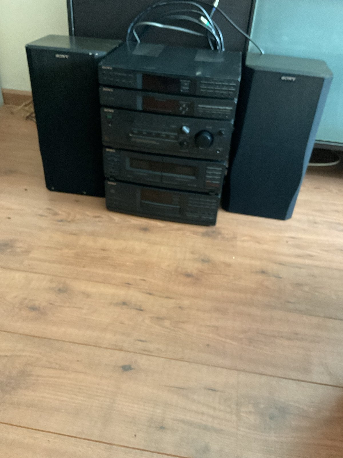 Sony Stereo Set met Speakers - Gebruikt, Ophalen, Gebruikt, Cassettedeck, Losse componenten