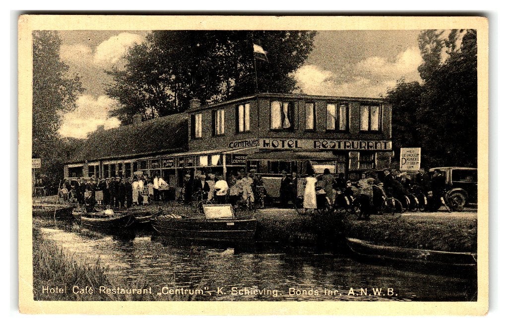 Giethoorn, Hotel Café Restaurant "Centrum", Verzenden, 1940 tot 1960, Ongelopen, Overijssel