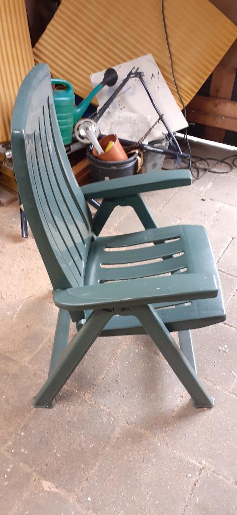groene tuinstoelen kunststof merk Jardin, Ophalen, Gebruikt, Kunststof, Verstelbaar