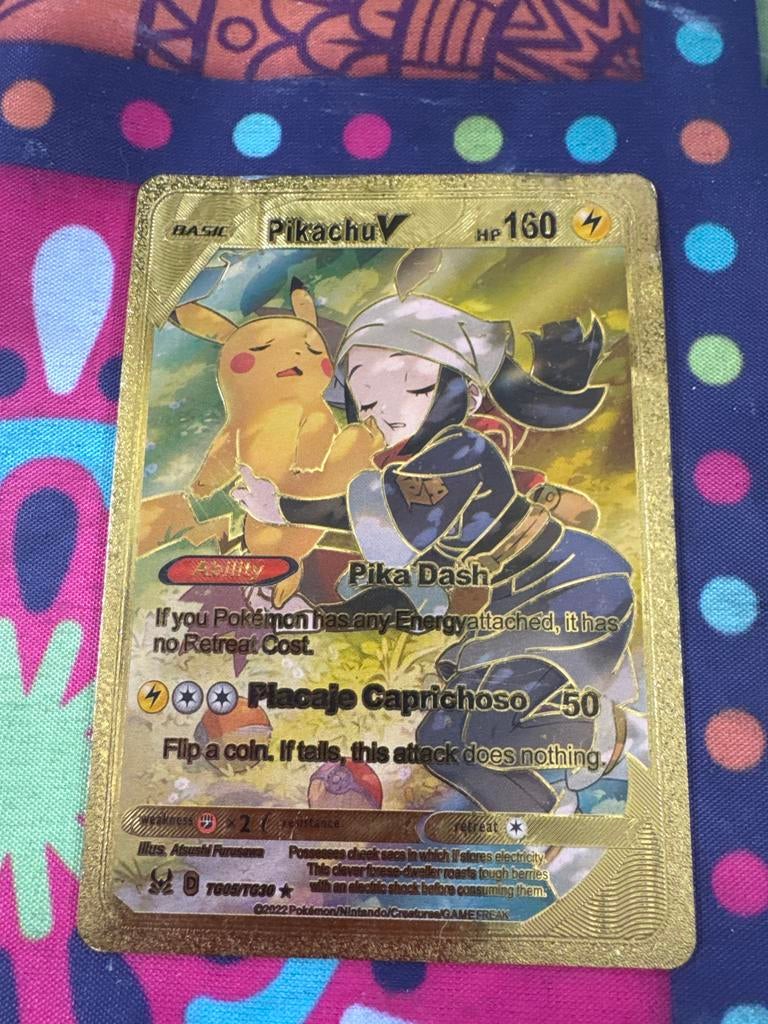 Pikachu V TG05/TG30 Gold Secret Rare Pokémon Kaart, Ophalen of Verzenden, Zo goed als nieuw, Losse kaart, Foil